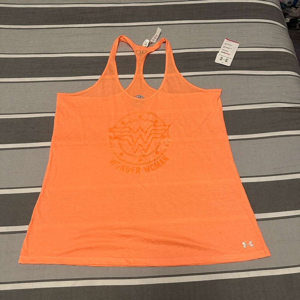 Under Armour Women's Bright Orange Wonder Woman Tank